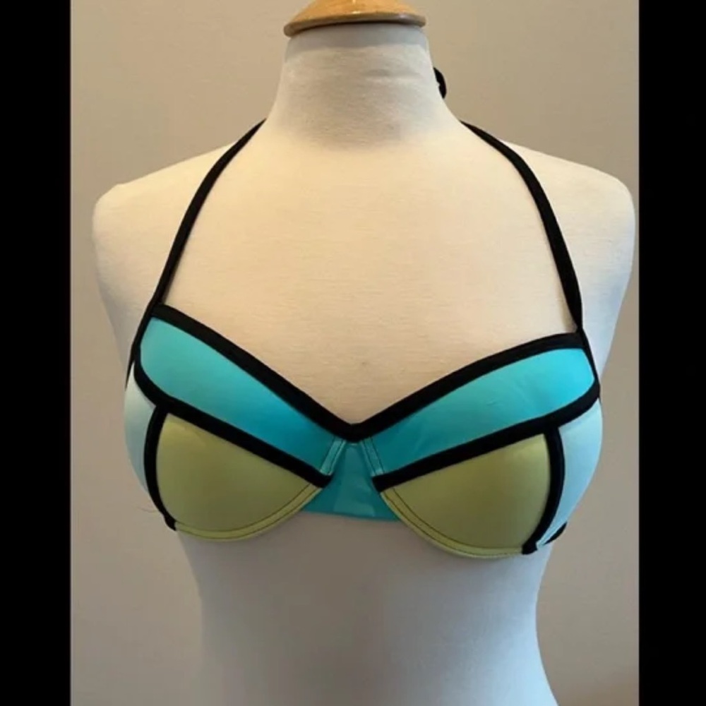 Xhilaration color block push-up bikini